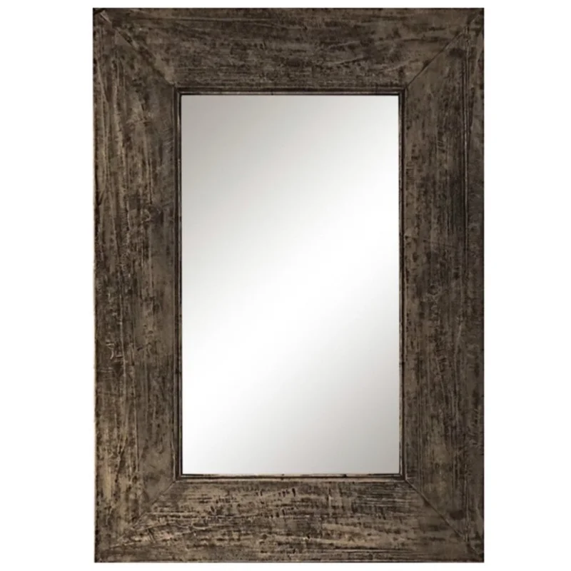 Reclaimed Elm Mirror-Old Grain, 30"L x 2"W x 42"H
