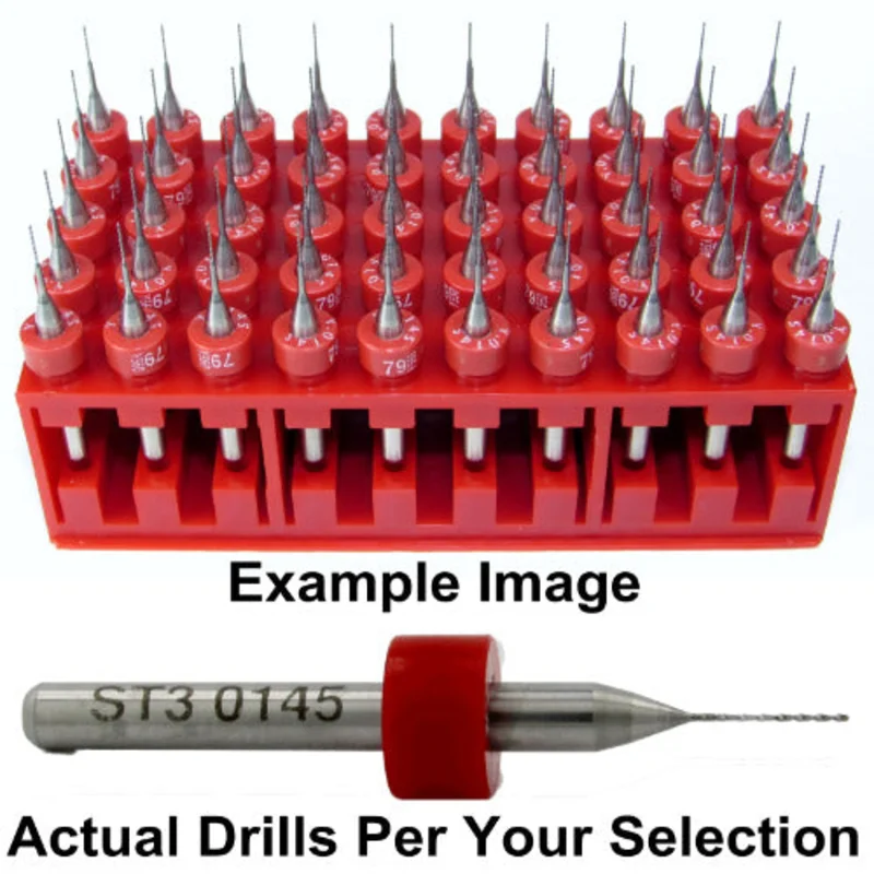 Resharpened Carbide Drill Bits  Choose Your Size, 50-Piece, 1/8 Shank
