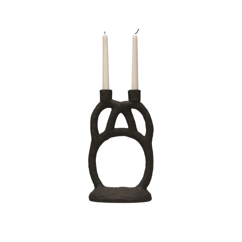 Resin Double Taper Holder, Matte Black