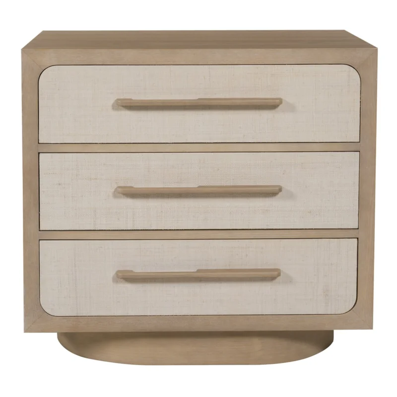 Reveal Nightstand 30", Navajo Case / Snowdrift Raffia