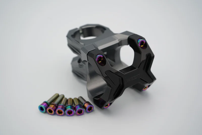RevGrips Pro Series Stem Titanium Bolt Kit Rainbow Oil Slick
