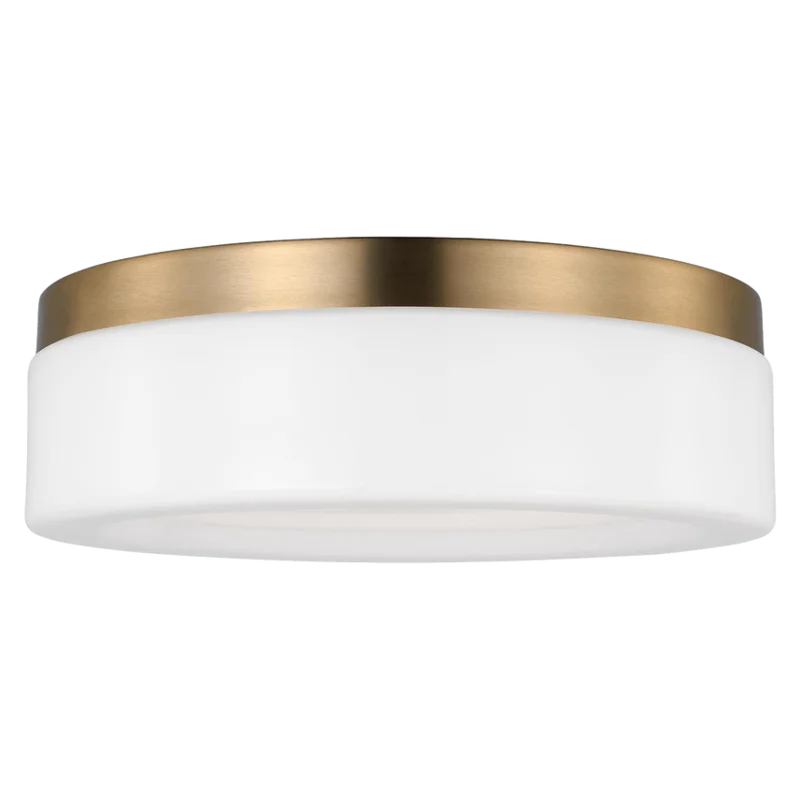 Rhett Medium Flush Mount, Satin Brass