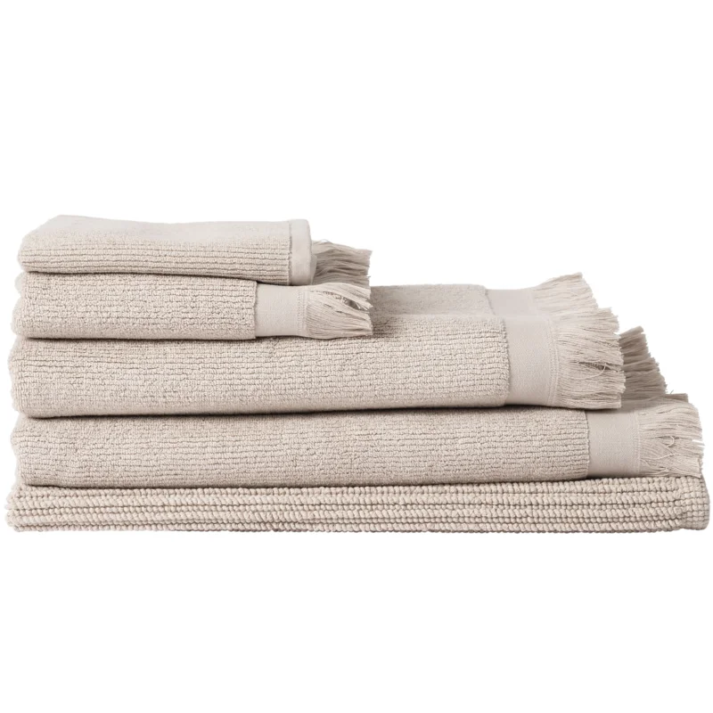 Ribbed Bath Collection, Oat