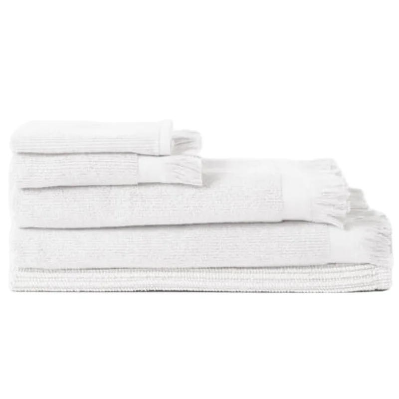 Ribbed Bath Collection, White