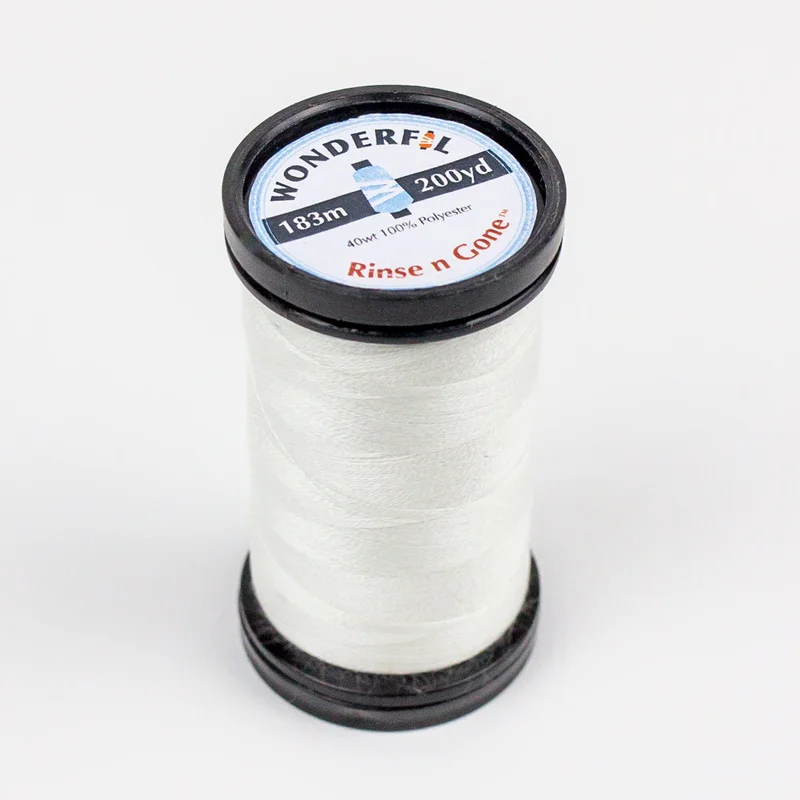 RINSE 'N GONE: 40wt Washaway Polyester 200yds