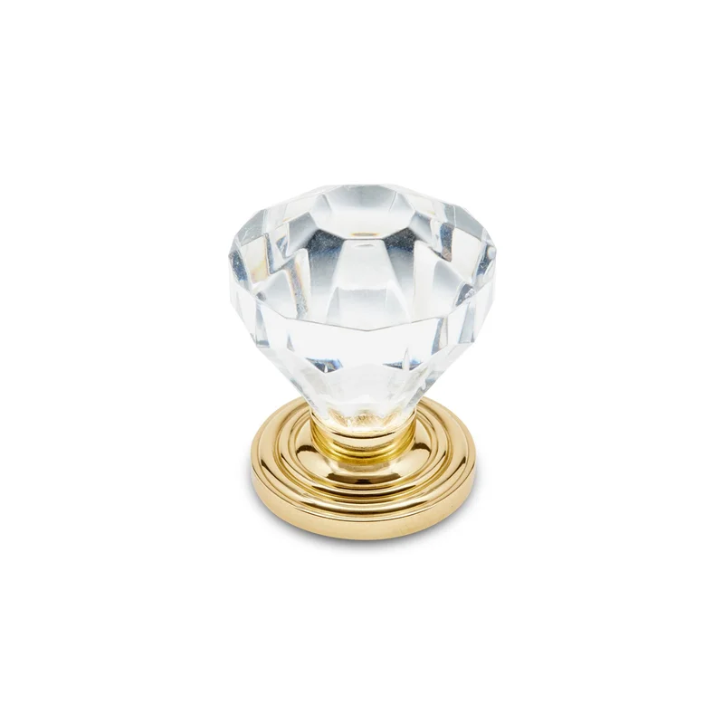 RK International - Acrylic Hammered - Diamond Cut Acrylic Cabinet Knob