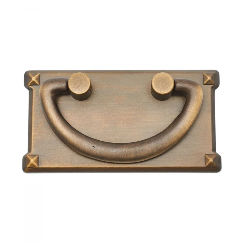 RK International - Bent Rectangle - 1-1/2" Rectangular Plated Bail Cabinet Pull