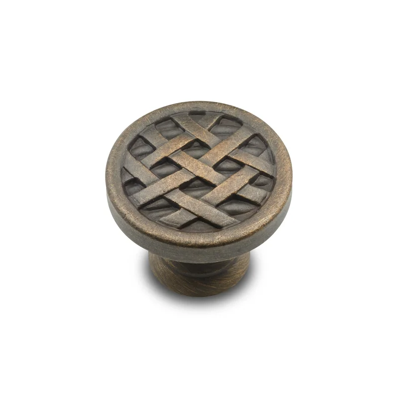 RK International - Miscellaneous Knobs - Cross-Hatched Cabinet Knob