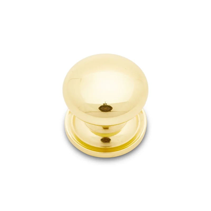 RK International - Miscellaneous Knobs - Solid Plain Cabinet Knob with Backplate