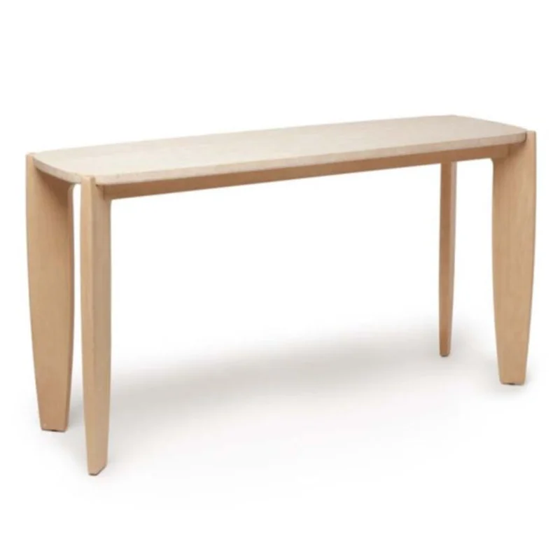 Rocco Console, Travertine, 32H x 60.5W x 19D