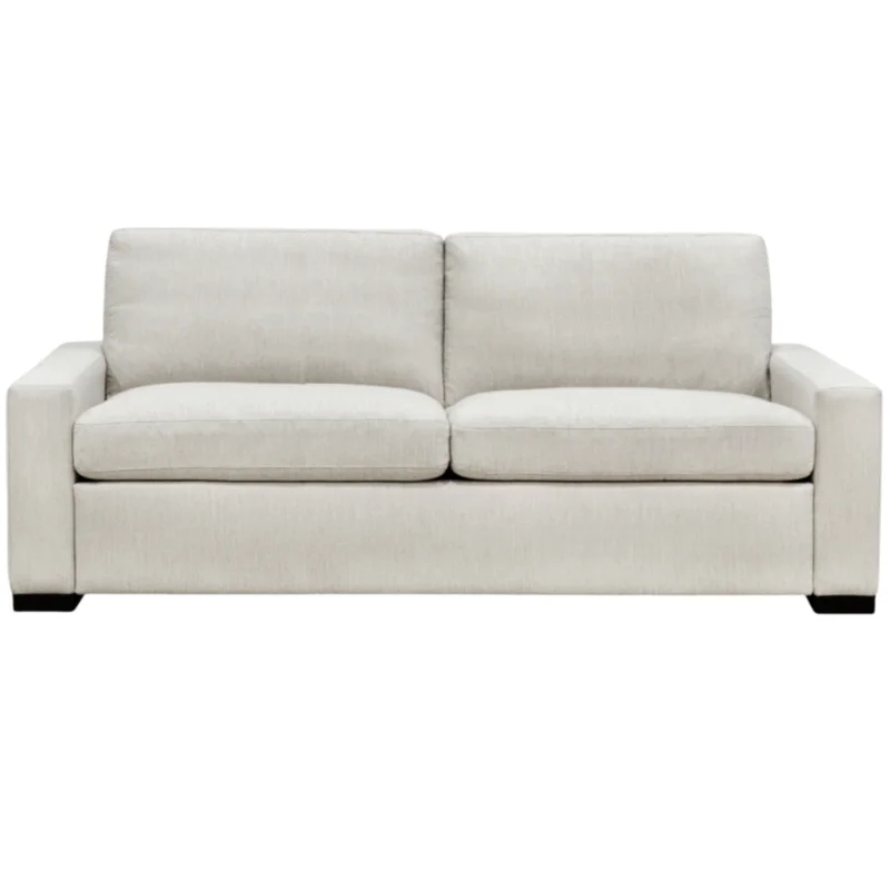 Rogue Sleeper Sofa, Artemis Snow Performance Fabric/Ebony, King, 93"W