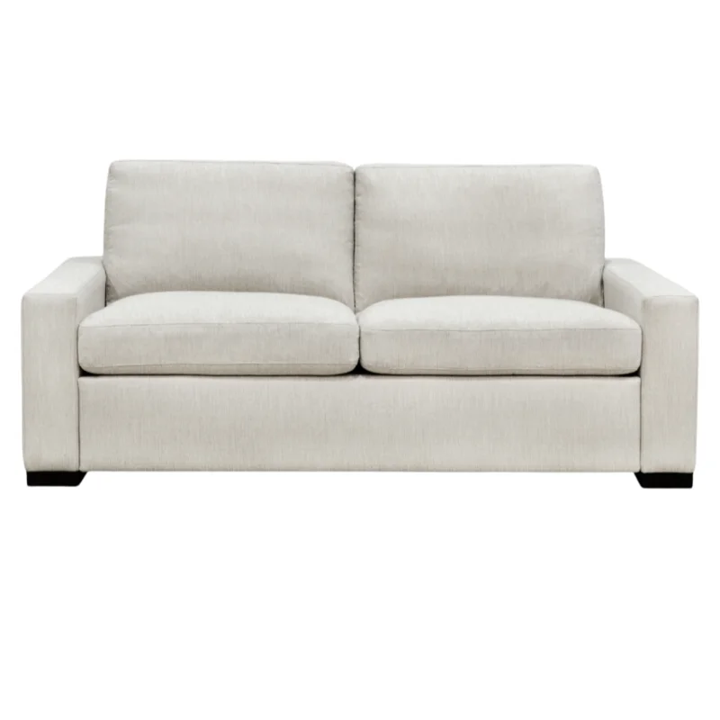 Rogue Sleeper Sofa, Artemis Snow Performance Fabric/Ebony, Queen Plus, 83"W