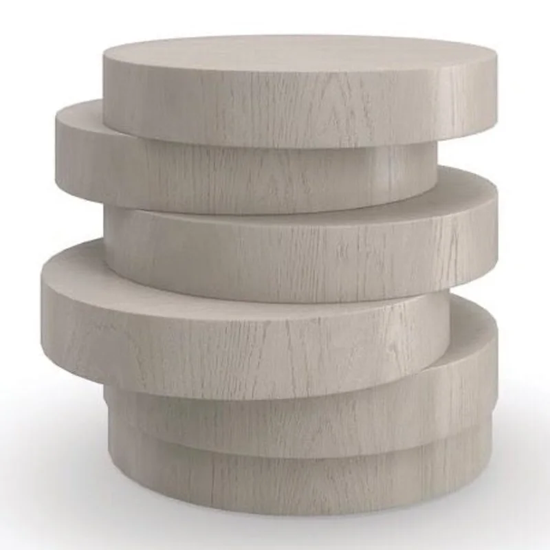 Rona Side Table, Fossil, 17.5"W x 19.5"D x 16.5"H