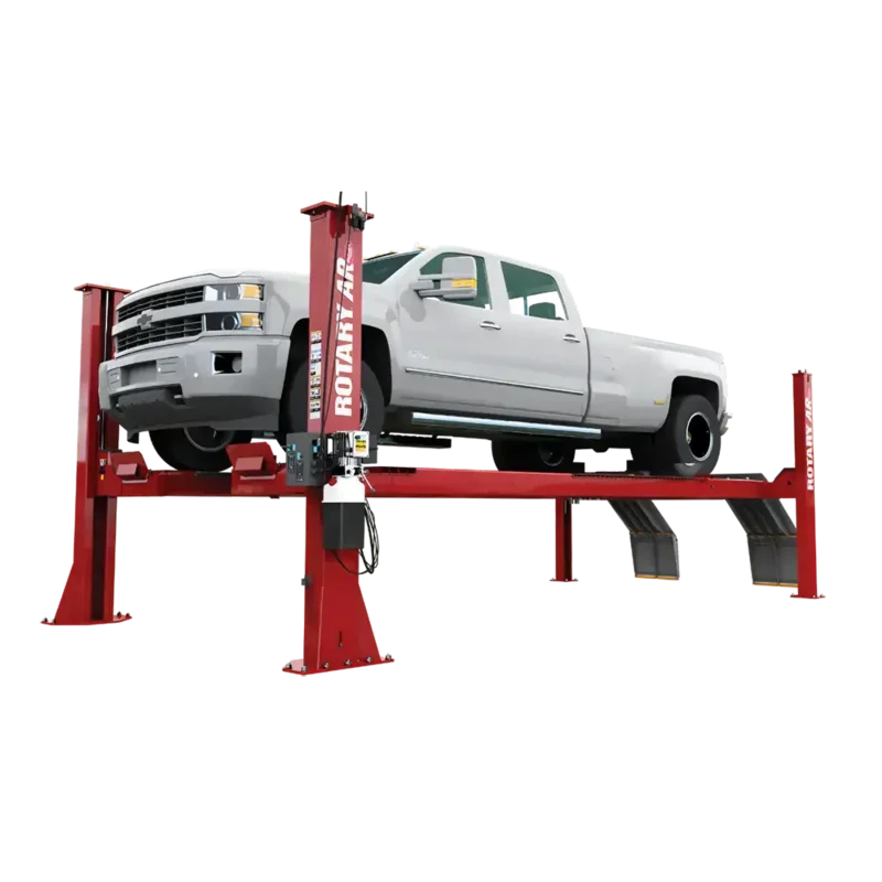 Rotary 16k 4-Post Alignment Lift Open Front 181" Max - ARO16L Red