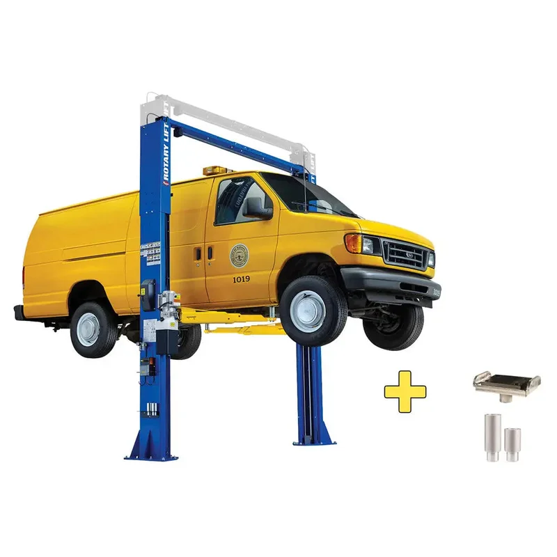 Rotary SPO12-TALC 12K Two-Post Symmetrical Lift, Low Ceiling Blue