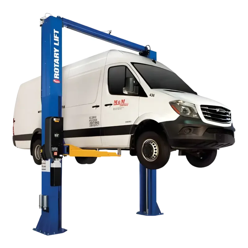 Rotary SPO16-AV CARGO 16K Symmetric 2-Post Lift w/ Cargo AV Arms (ALI Gold Certified) Blue