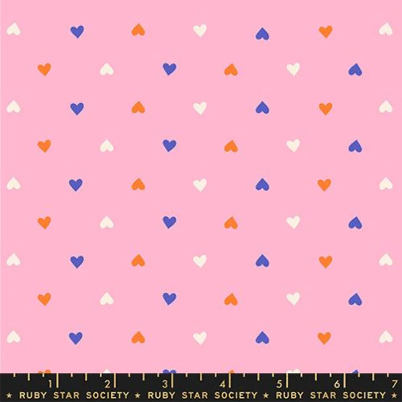 Ruby Star Society BEST DAY EVER: Hearts-Posy (1/4 Yard)