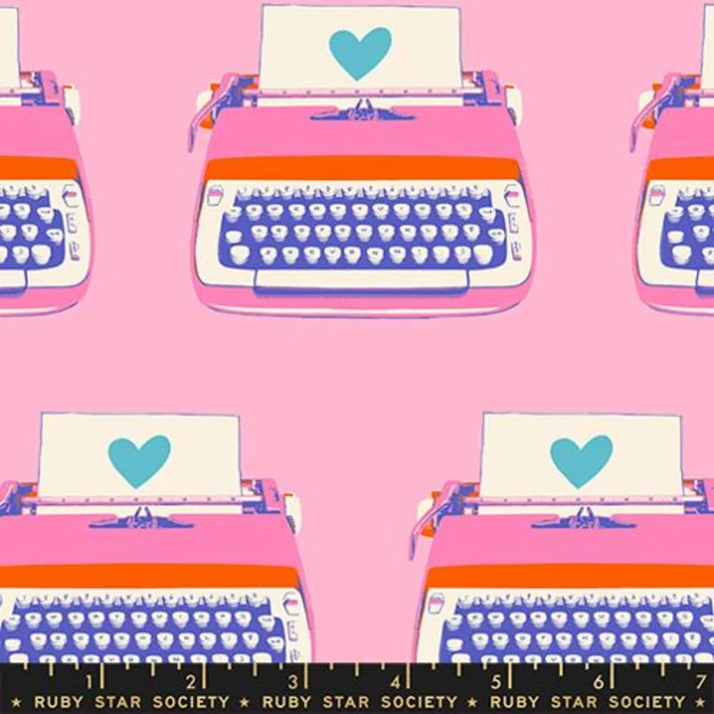 Ruby Star Society BEST DAY EVER: Typewriter-Posy (1/4 Yard)