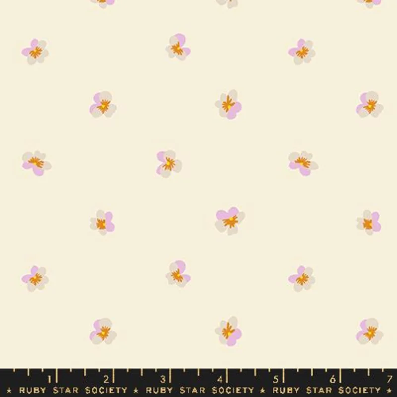 Ruby Star Society BIRD IS THE WORD: Violet-Natural (1/4 Yard)
