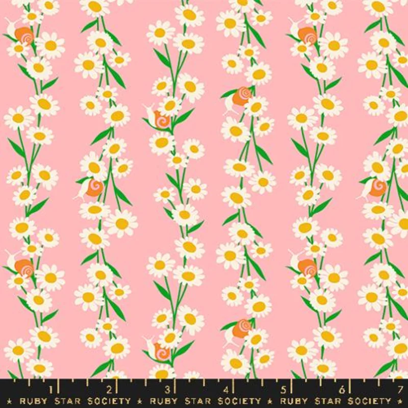 Ruby Star Society CAROUSEL: Daisy Chain Floral Snails-Balmy (1/4 Yard)