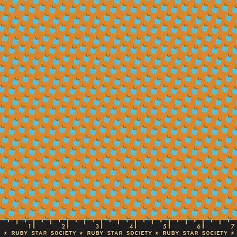 Ruby Star Society CATNAP: Ditsy Apples-Caramel (1/4 Yard)