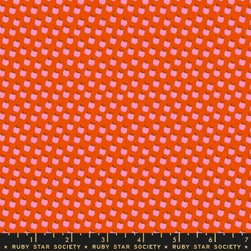 Ruby Star Society CATNAP: Ditsy Apples- Warm Red (1/4 Yard)