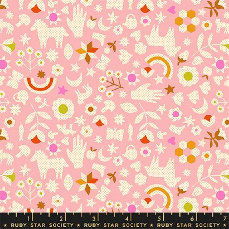 Ruby Star Society CATNAP: Little Luck-Rosebud (1/4 Yard)