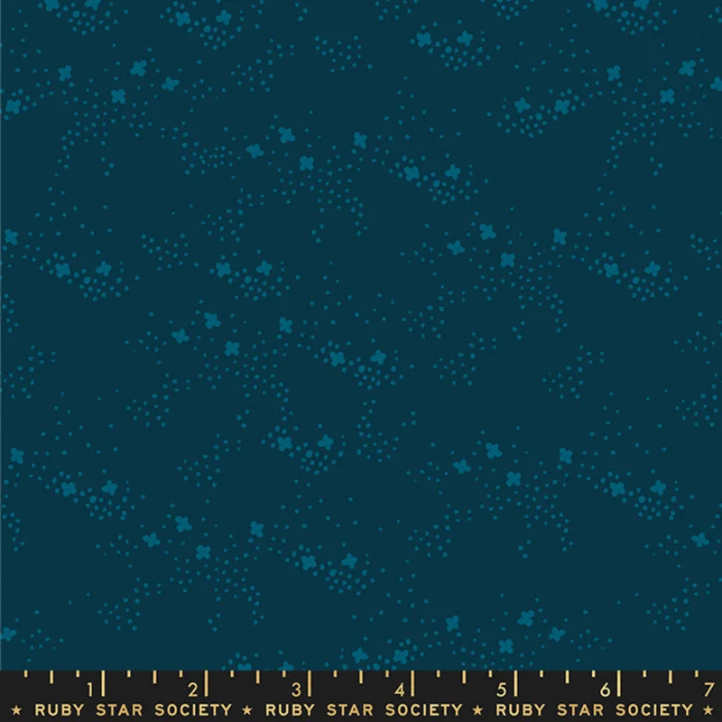Ruby Star Society DOG PARK: Field-Teal Navy (1/4 Yard)