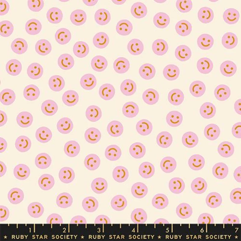 Ruby Star Society EGG AND FRIENDS: Smiley-Natural (1/4 Yard)