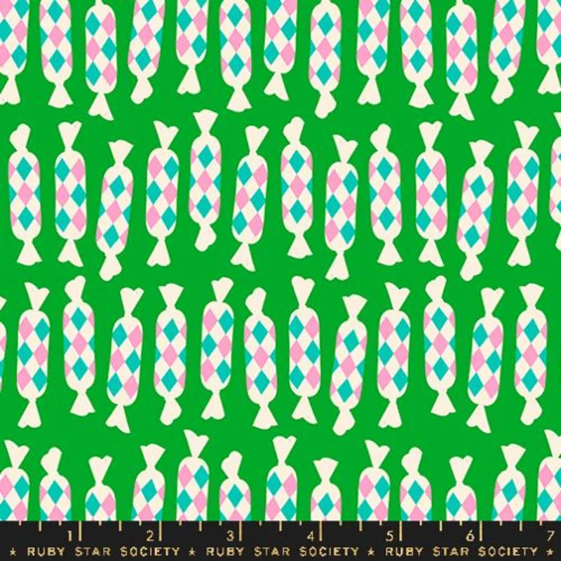 Ruby Star Society EYE CANDY: Diamond Candy-Verdant (1/4 Yard)