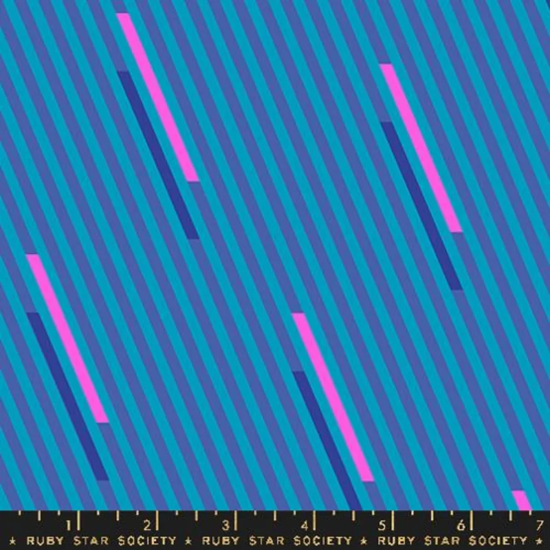 Ruby Star Society EYE CANDY: Stripe-Cerulean (1/4 Yard)