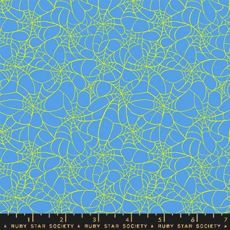 Ruby Star Society GLOW GARDEN: Tangled Web-Lindley Blue (1/4 Yard)