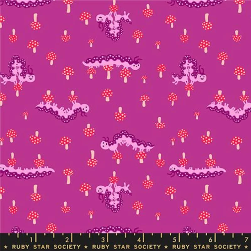 Ruby Star Society HELLO ALICE: Caterpillar-Berry (1/4 Yard)
