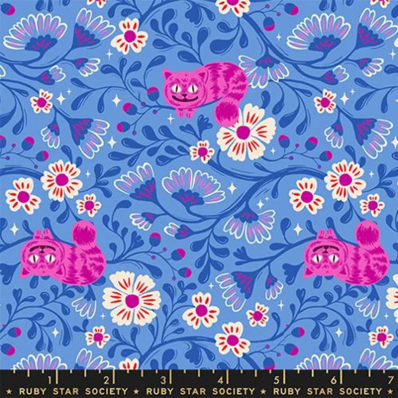 Ruby Star Society HELLO ALICE: Cheshire-Lindley Blue (1/4 Yard)