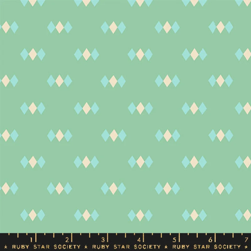 Ruby Star Society JUICY: Diamonds-Moss (1/4 Yard)
