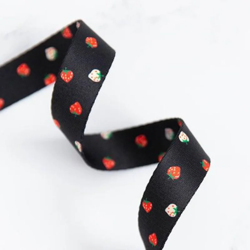 Ruby Star Society: Mini Berry-Black 1" Webbing 2-Yard Pre-cut