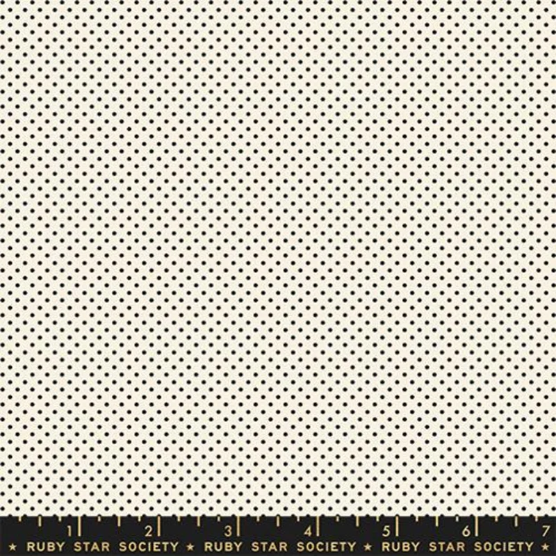 Ruby Star Society: Mini Dots-Black on Natural (1/4 Yard)