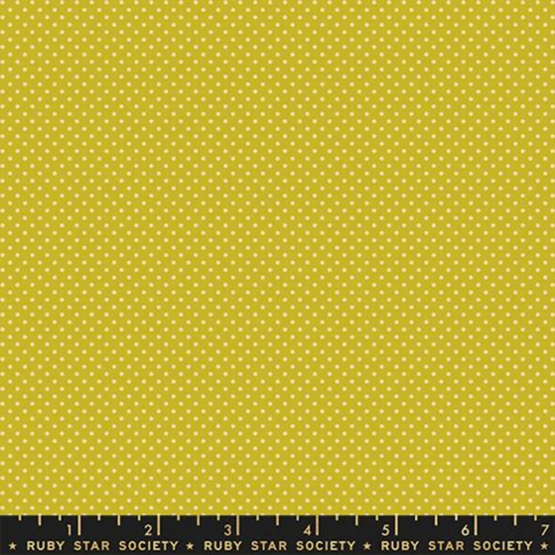 Ruby Star Society MYSTIC FABLE: Mini Dots-Pistachio (1/4 Yard)