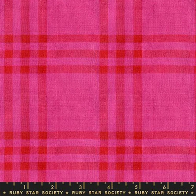 Ruby Star Society MYSTIC FABLE-Warp Weft: Horizon Plaid-Pink