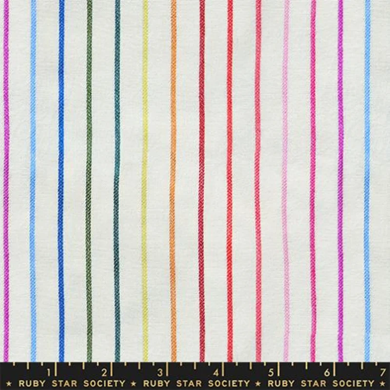 Ruby Star Society MYSTIC FABLE-Warp Weft: Rainbow Stripe-Natural