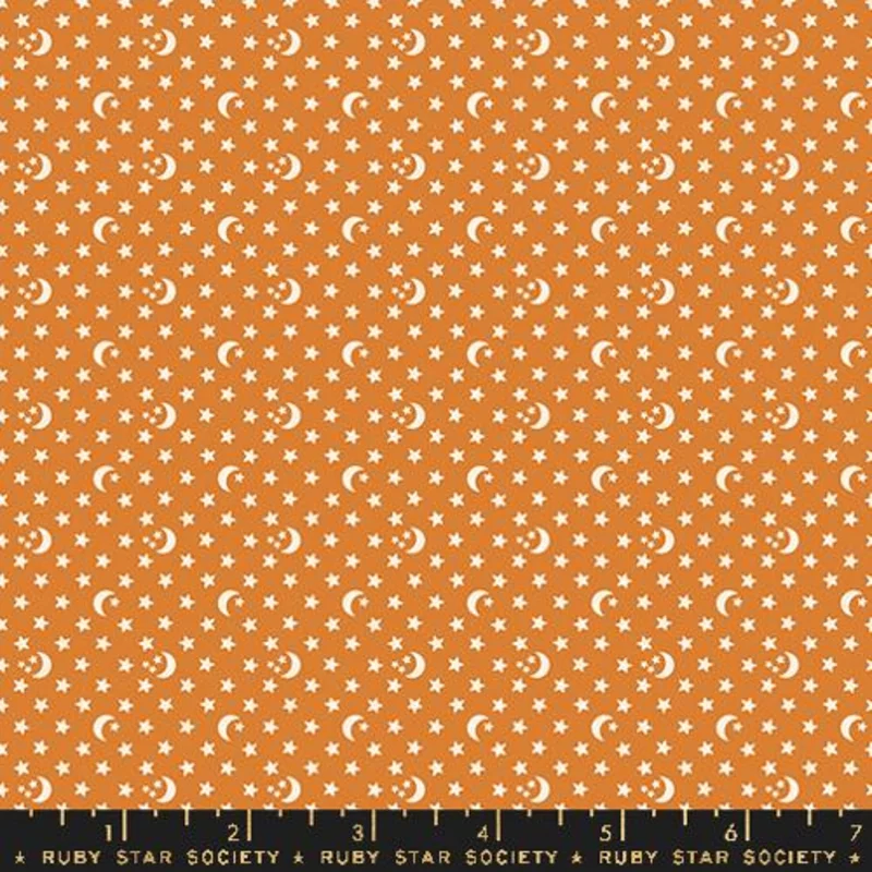 Ruby Star Society OOH LUCKY LUCKY: Moon and Stars-Caramel (1/4 Yard)