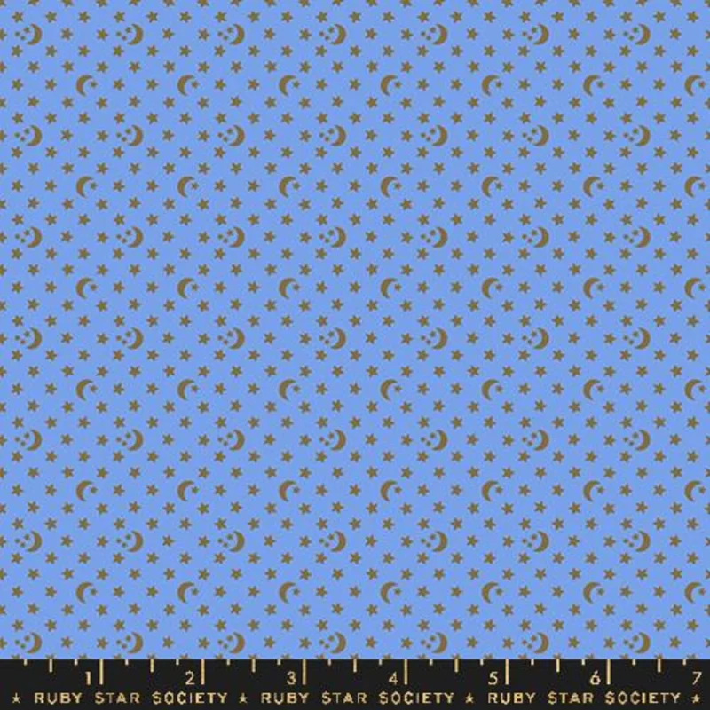 Ruby Star Society OOH LUCKY LUCKY: Moon and Stars-Dusk (1/4 Yard)
