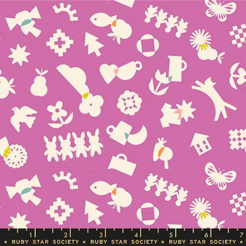 Ruby Star Society PAPER CUTS 2: All Goods-Heliotrope (1/4 Yard)
