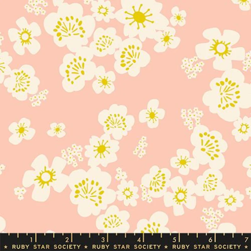 Ruby Star Society PAPER CUTS 2: Hana Double Gauze-Peach Blossom (1/4 Yard)
