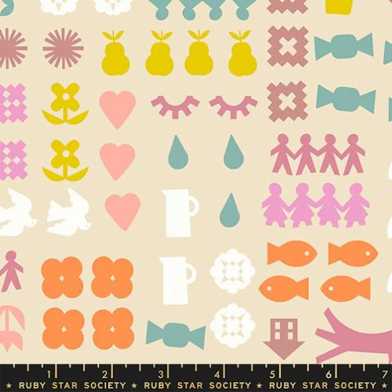 Ruby Star Society PAPER CUTS 2: Together-Parchment (1/4 Yard)
