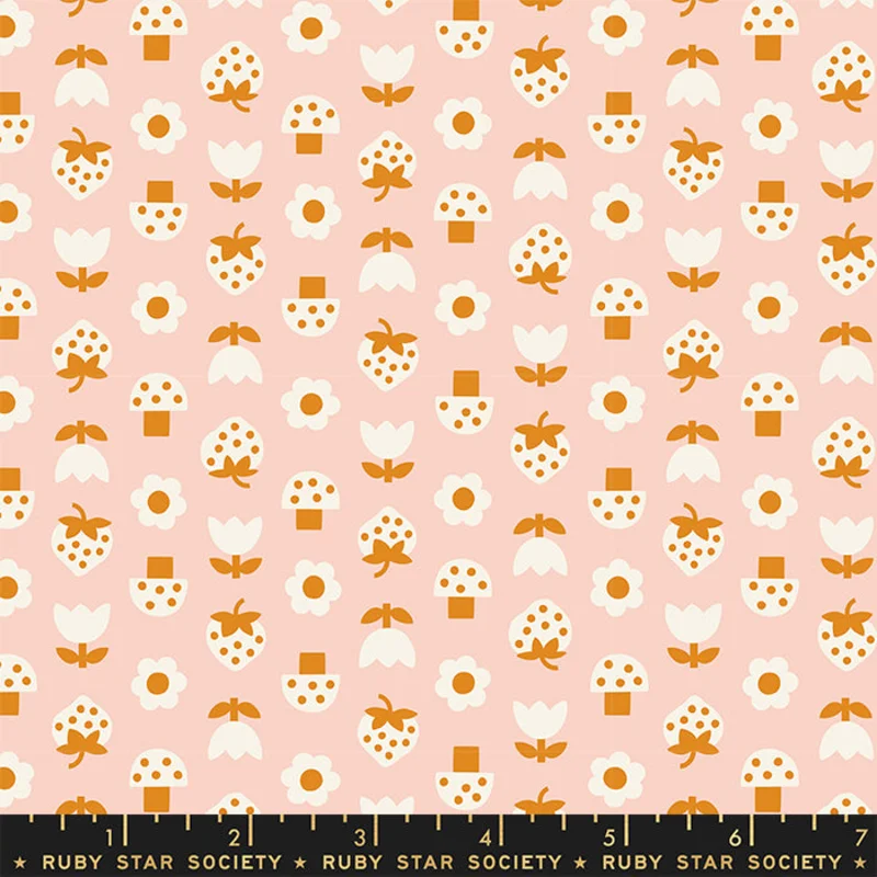 Ruby Star Society PICTURE BOOK: Strawbitties-Vintage Pink (1/4 Yard)