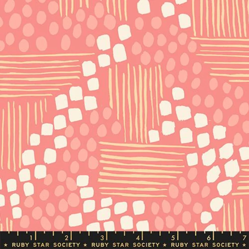 Ruby Star Society REIMAGINED LANDSCAPES: Aerial View-Watermelon (1/4 Yard)