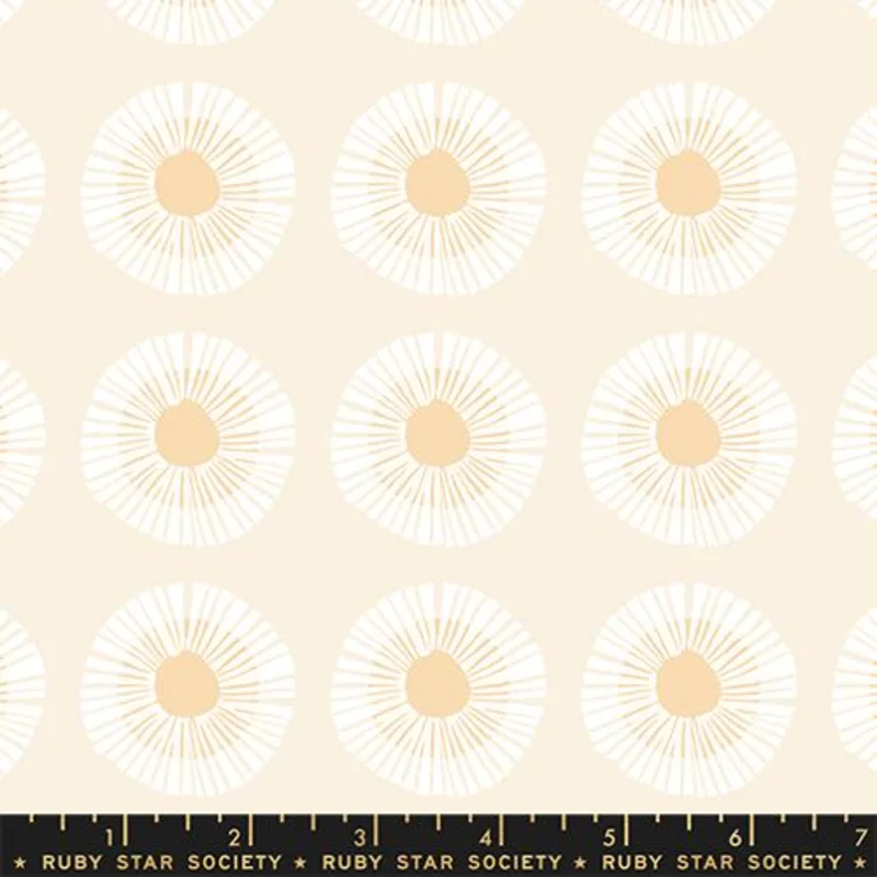Ruby Star Society REIMAGINED LANDSCAPES: Seaside Daisy-Natural (1/4 Yard)