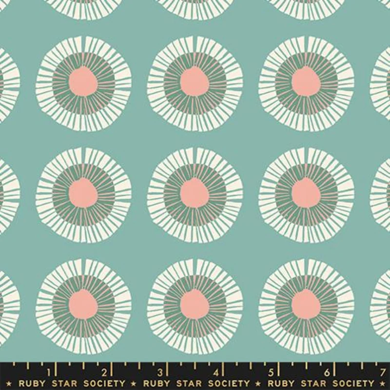 Ruby Star Society REIMAGINED LANDSCAPES: Seaside Daisy-Water (1/4 Yard)