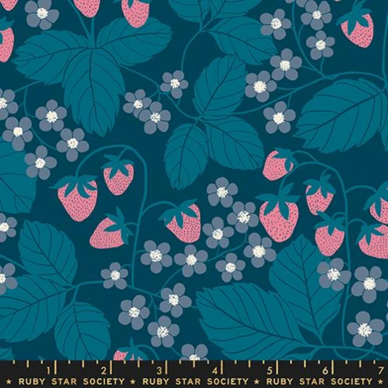 Ruby Star Society REIMAGINED LANDSCAPES: Strawberry Field-Galaxy (1/4 Yard)